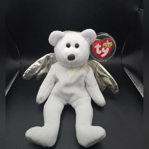 Ty Other - Ty Beanie Baby Angel Bear with Silver Wings
